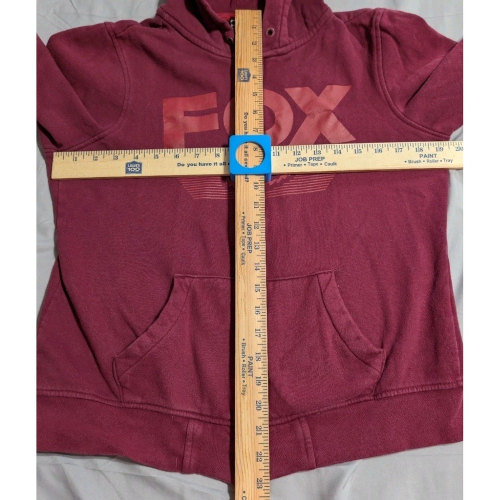 FOX Racing Hoodie Womens Medium Full Zip Logo Red Motocross Sweatshirt - Picture 5 of 6